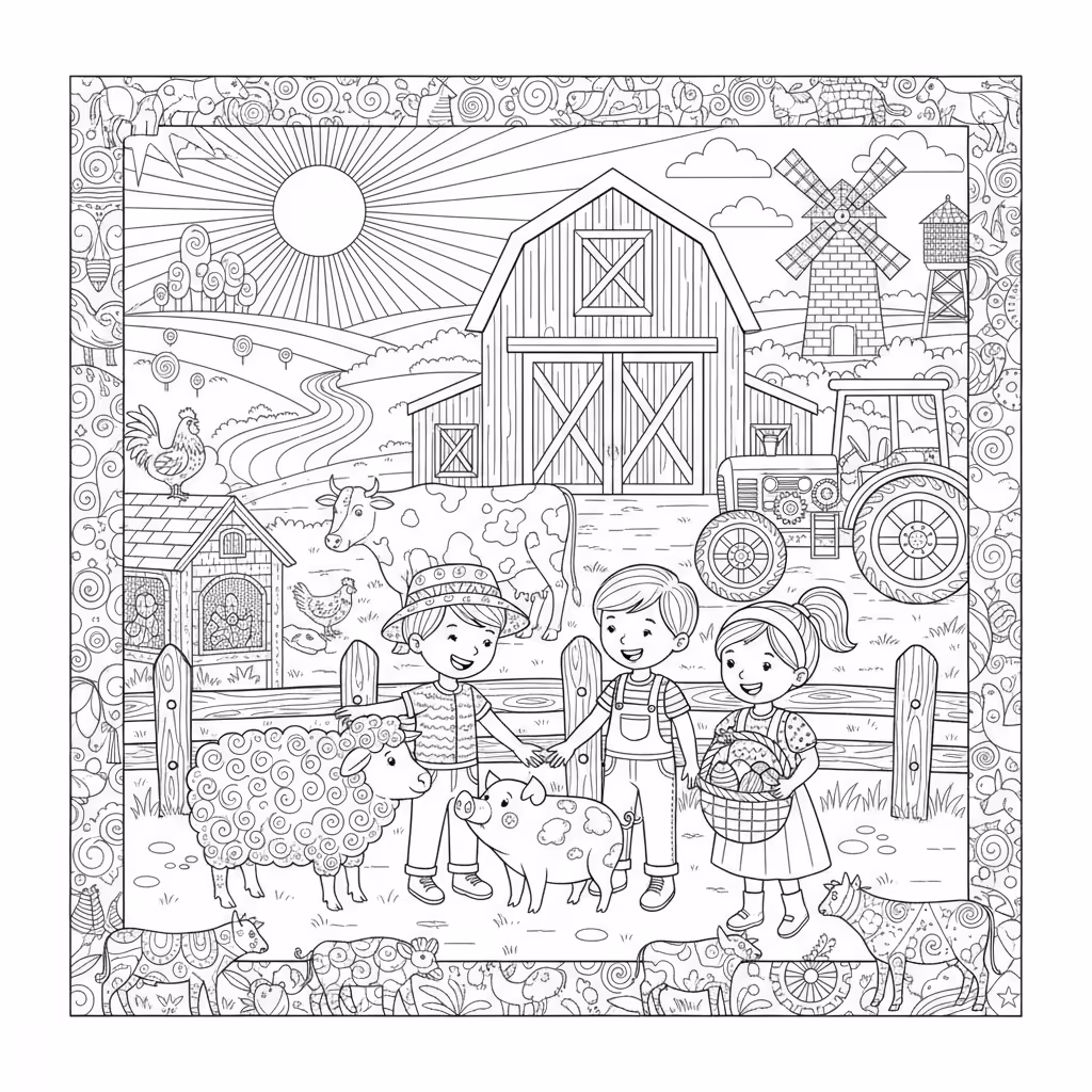 coloriage pour enfant à télécharger, niveau facile.coloriage pour enfant à télécharger, niveau difficile.