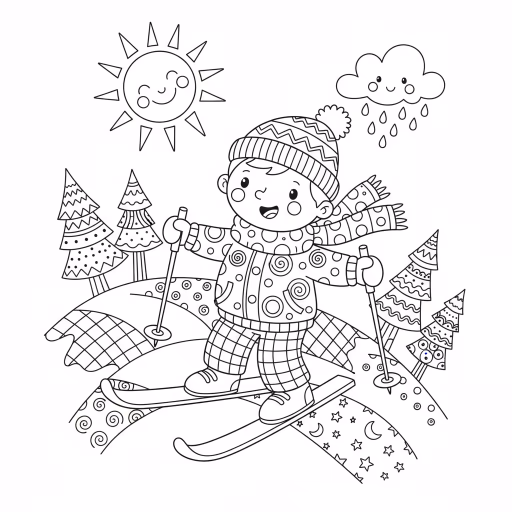 coloriage pour enfant à télécharger, niveau intermédiaire.