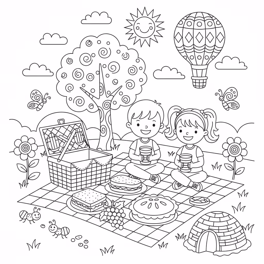 coloriage pour enfant à télécharger, niveau intermédiaire.