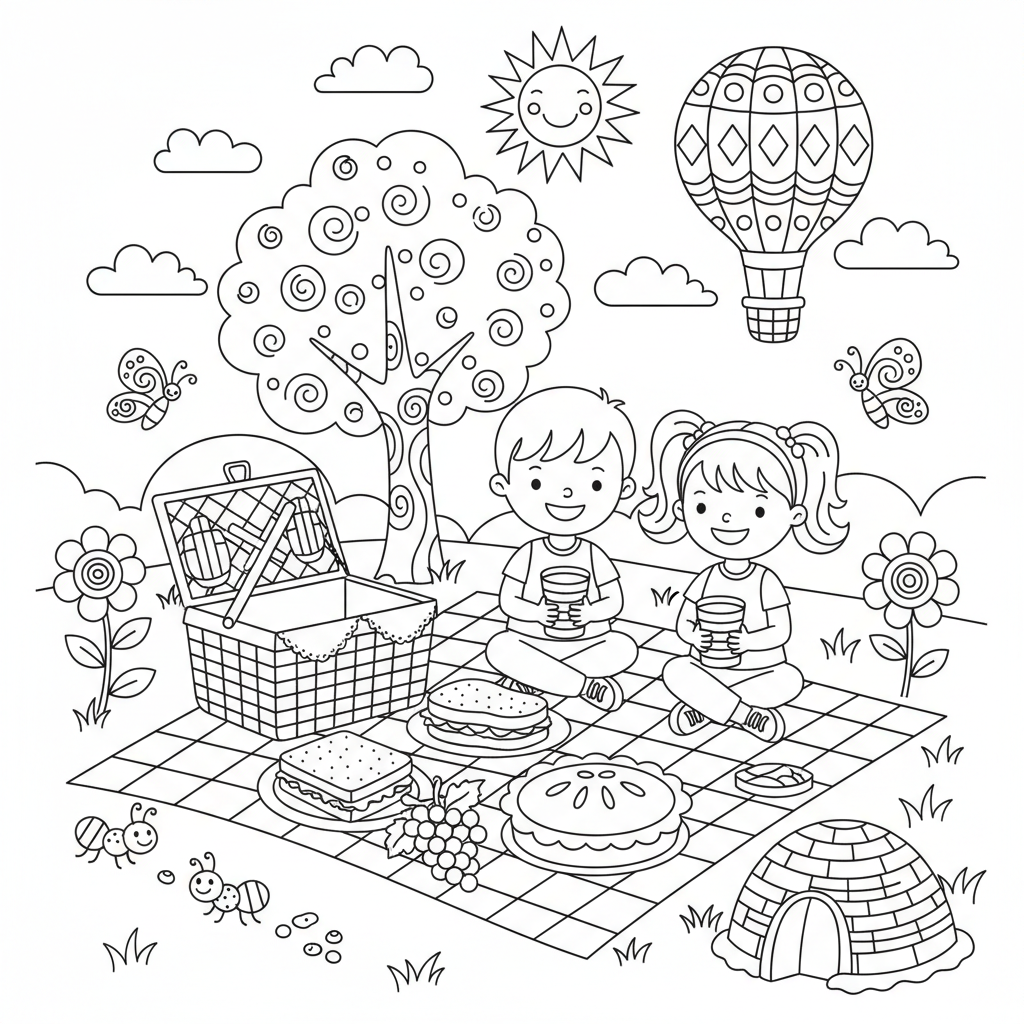 coloriage pour enfant à télécharger, niveau intermédiaire.