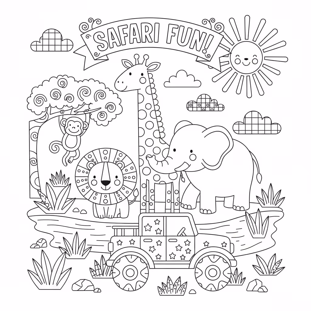 coloriage pour enfant à télécharger, niveau intermédiaire.