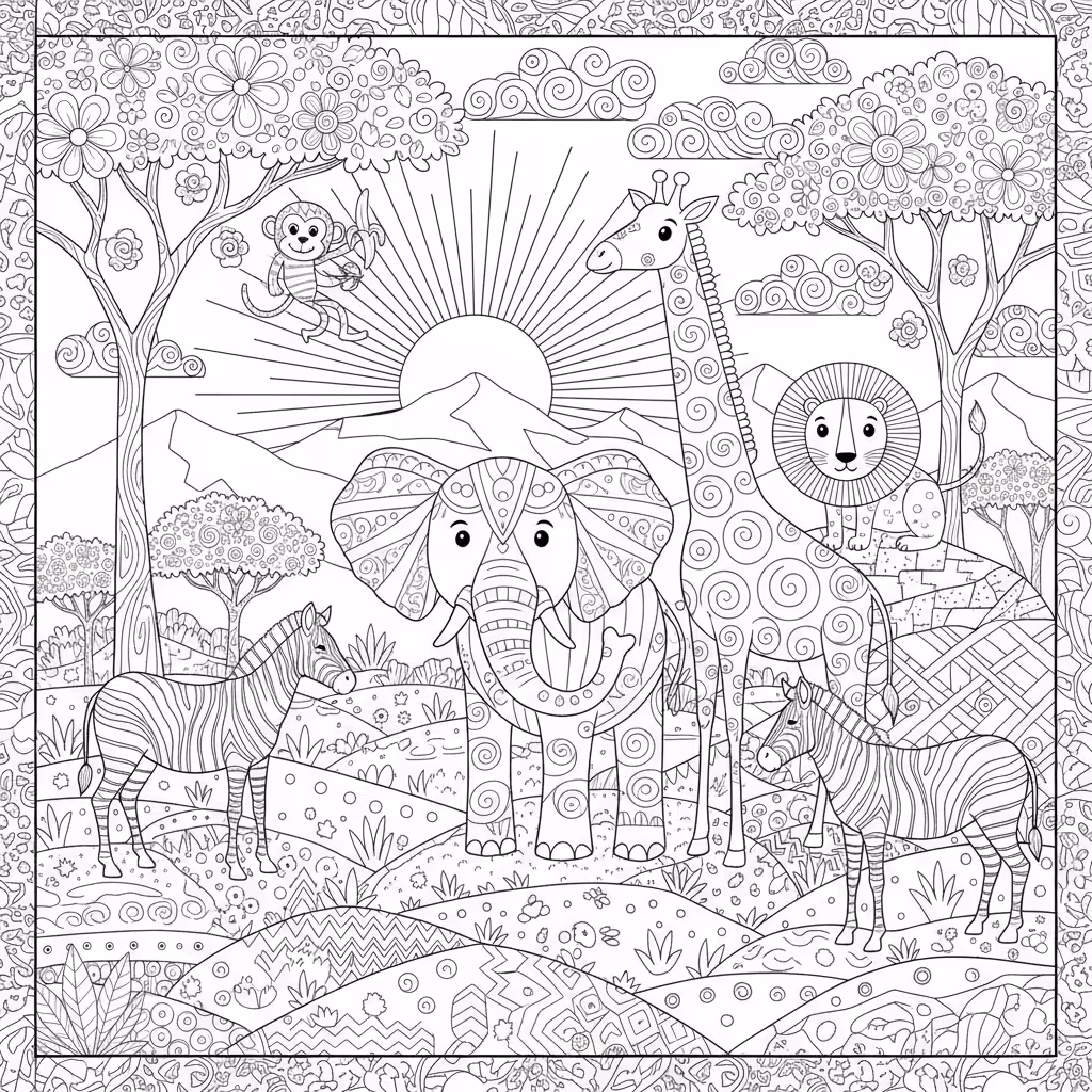 coloriage pour enfant à télécharger, niveau facile.coloriage pour enfant à télécharger, niveau difficile.