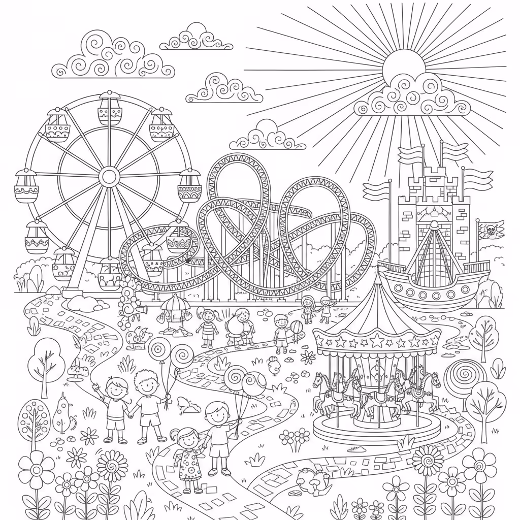 coloriage pour enfant à télécharger, niveau intermédiaire.