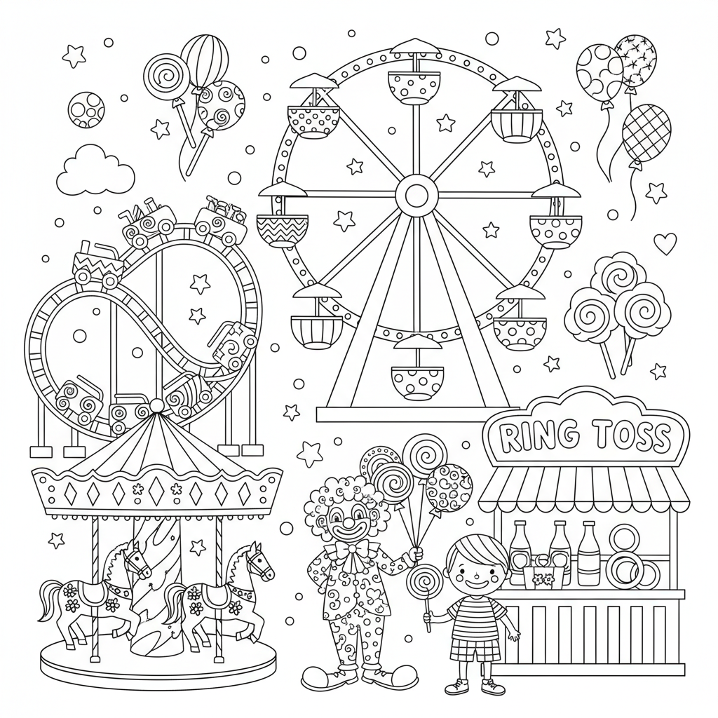 coloriage pour enfant à télécharger, niveau intermédiaire.