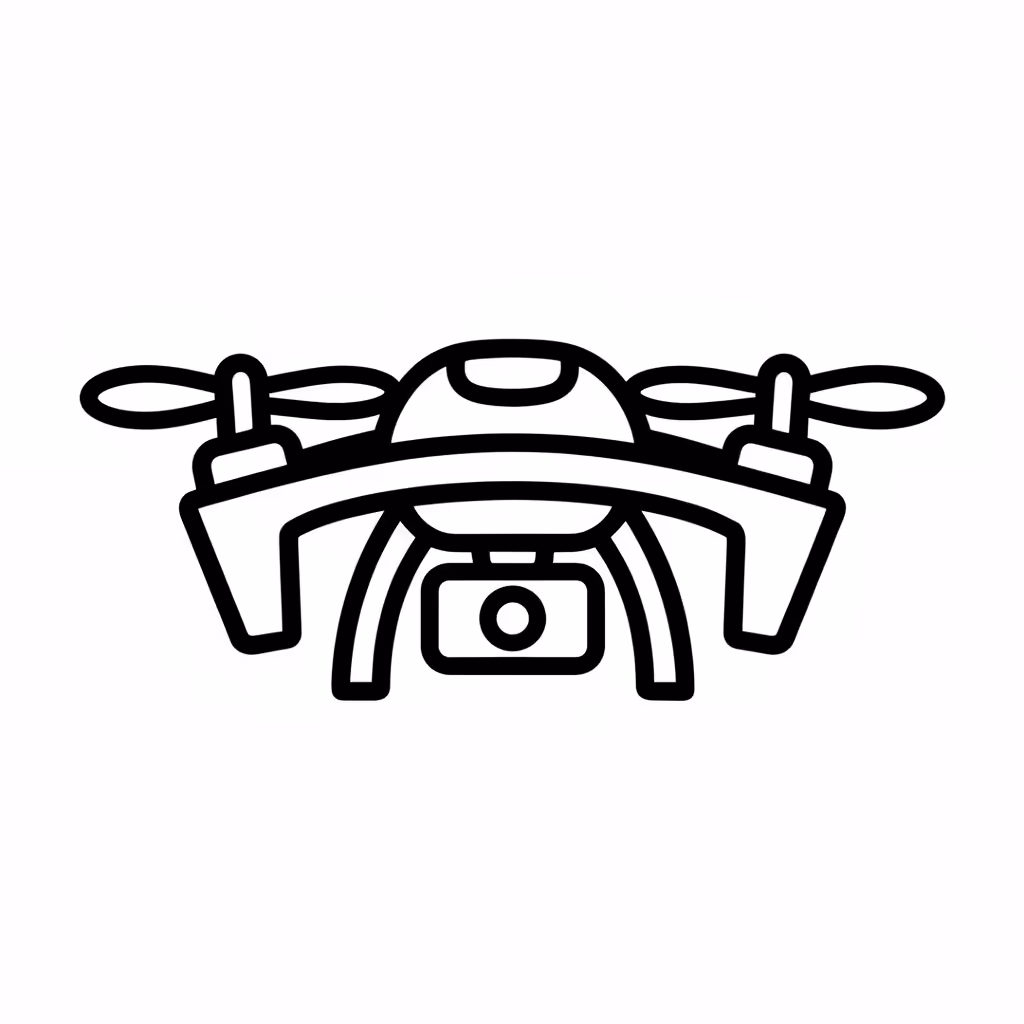 Picture of a printable coloring page showing Drone, level medium