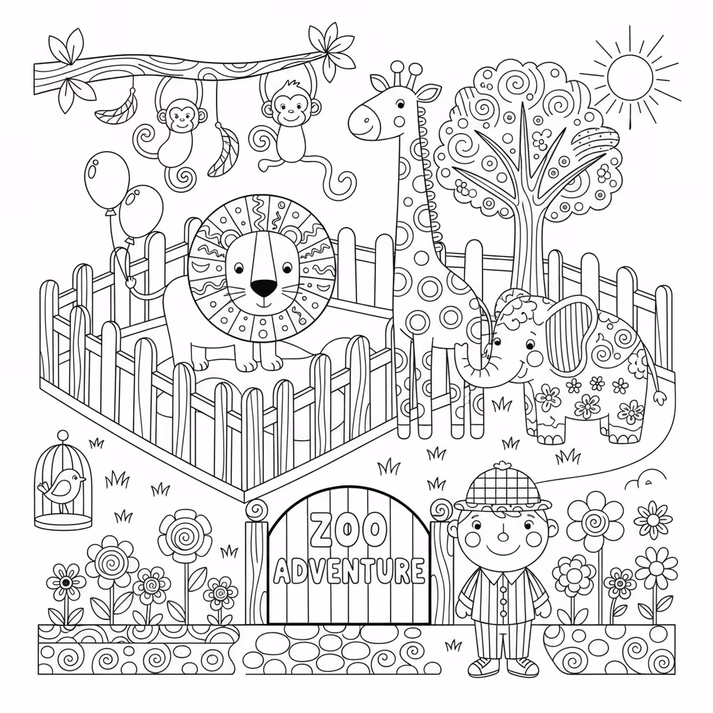 coloriage pour enfant à télécharger, niveau intermédiaire.