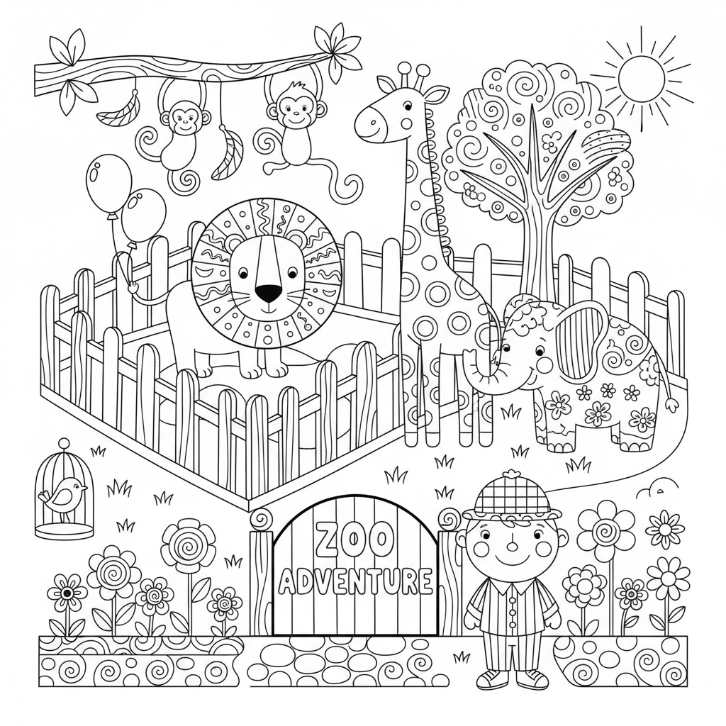 coloriage pour enfant à télécharger, niveau intermédiaire.