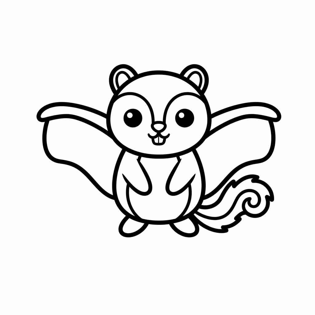 Picture of a printable coloring page showing Glider, level medium