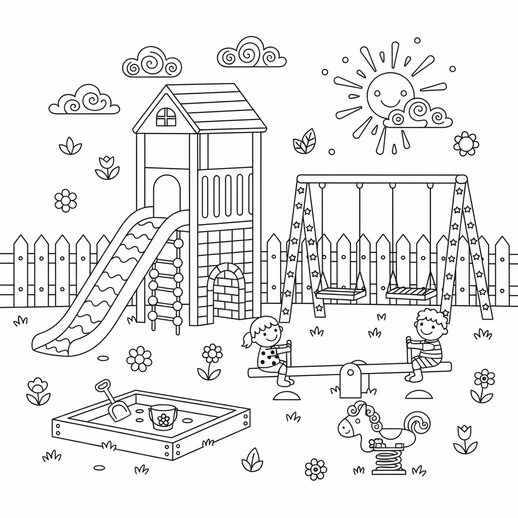 coloriage pour enfant à télécharger, niveau intermédiaire.