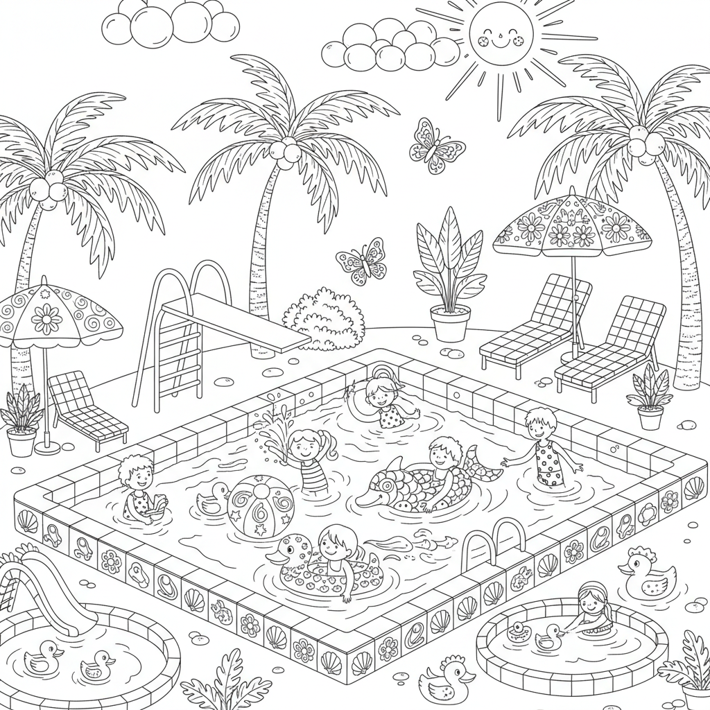 coloriage pour enfant à télécharger, niveau facile.coloriage pour enfant à télécharger, niveau difficile.