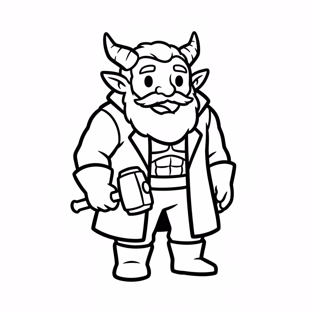 Picture of a printable coloring page showing Fjord, level medium