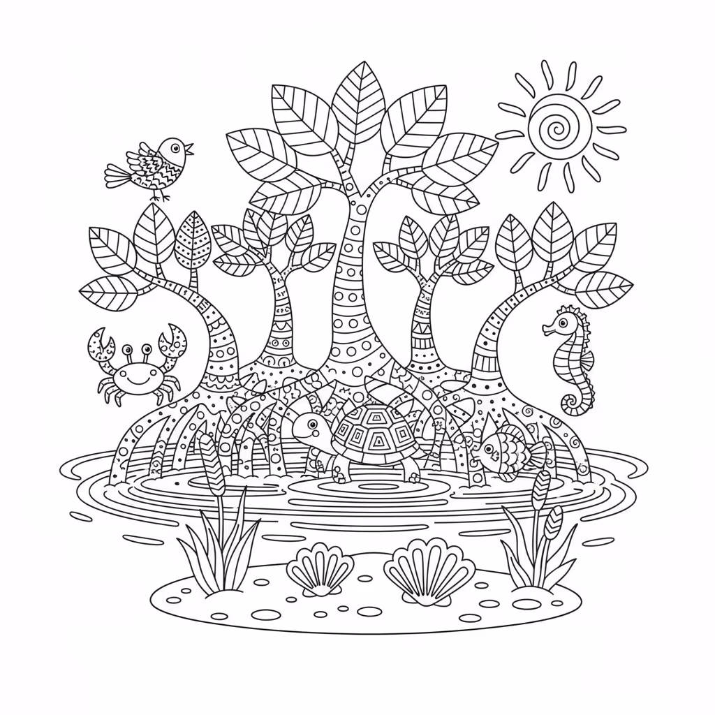 coloriage pour enfant à télécharger, niveau intermédiaire.