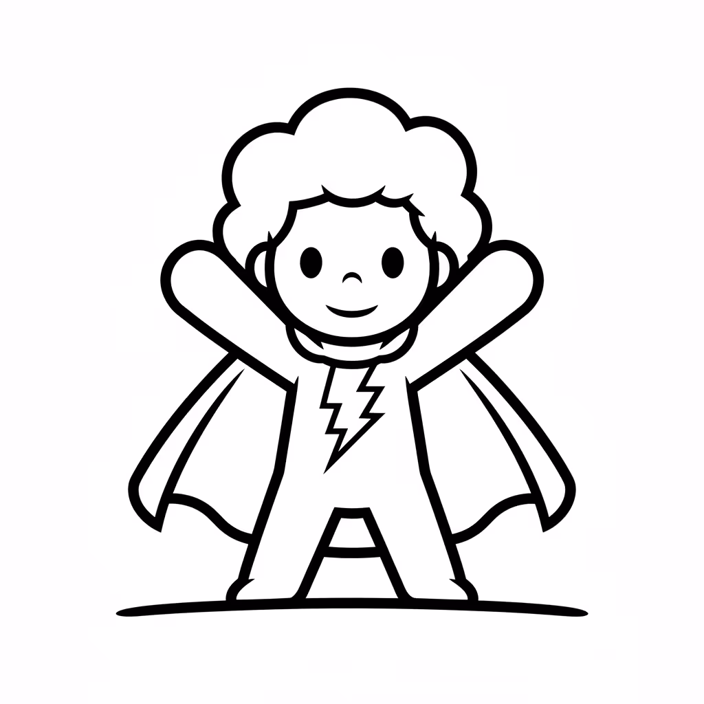 Picture of a printable coloring page showing Storm, level medium