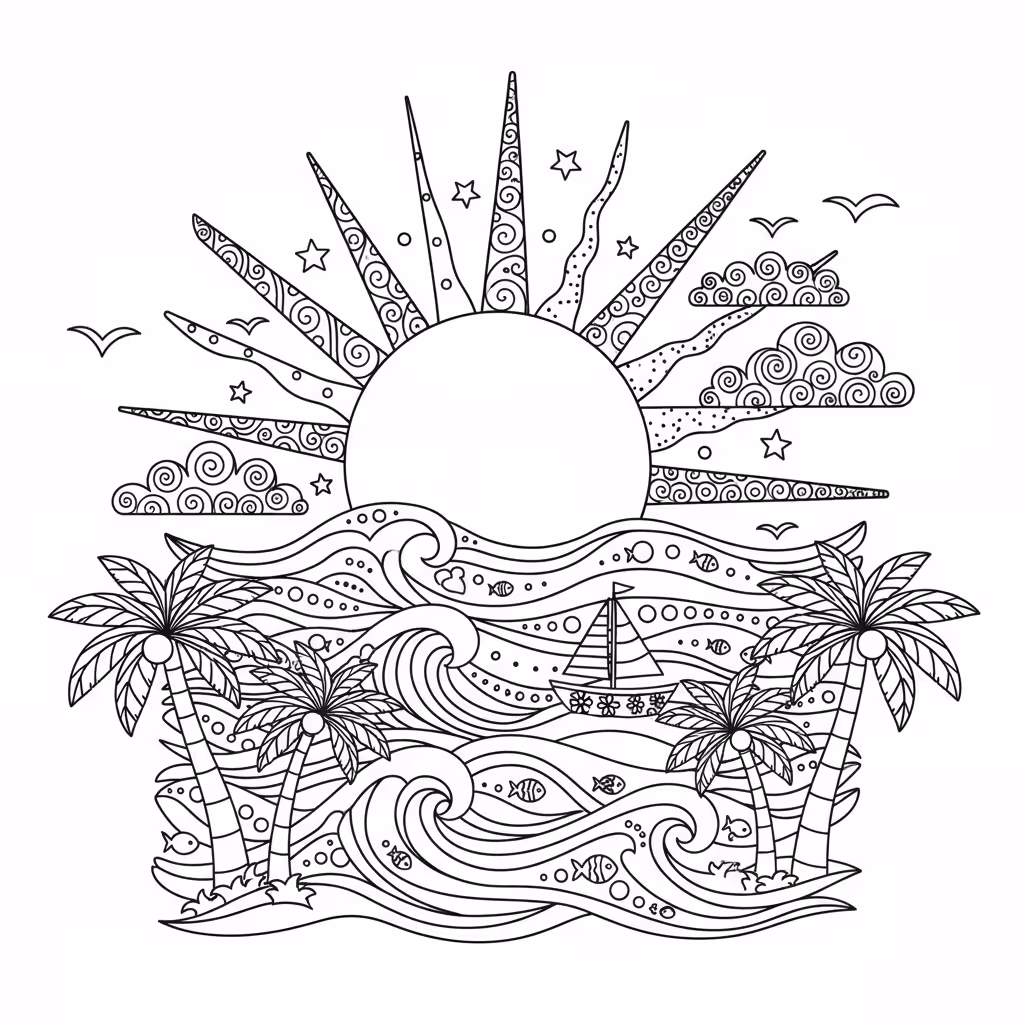 coloriage pour enfant à télécharger, niveau intermédiaire.