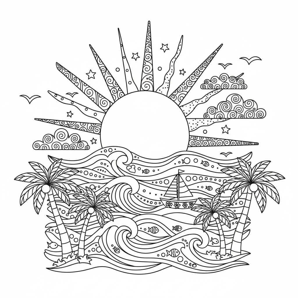 coloriage pour enfant à télécharger, niveau intermédiaire.