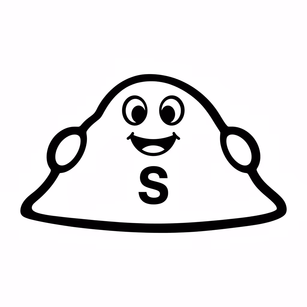 Picture of a printable coloring page showing Sand, level medium