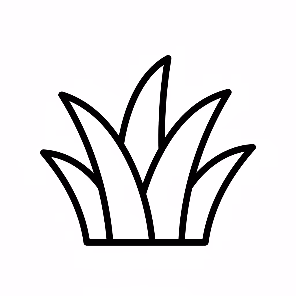Picture of a printable coloring page showing Grass, level medium