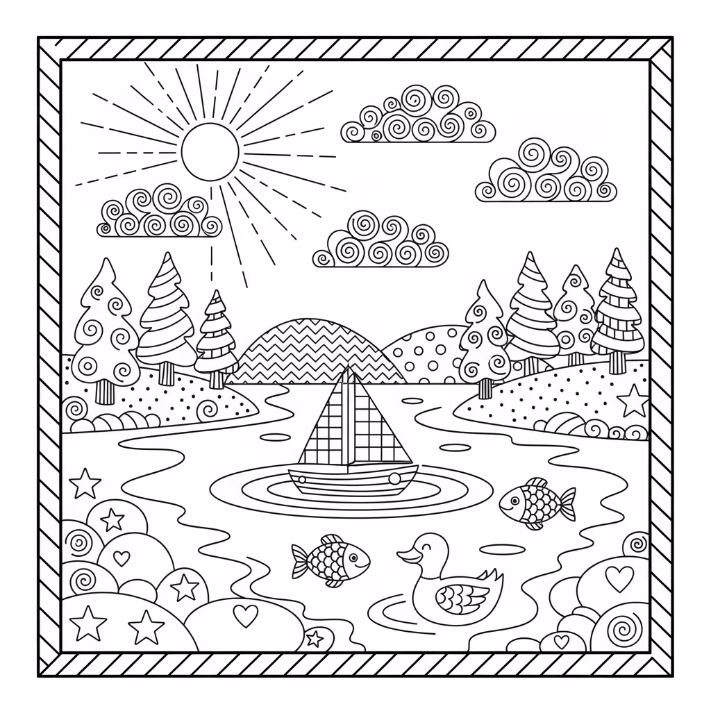 coloriage pour enfant à télécharger, niveau intermédiaire.