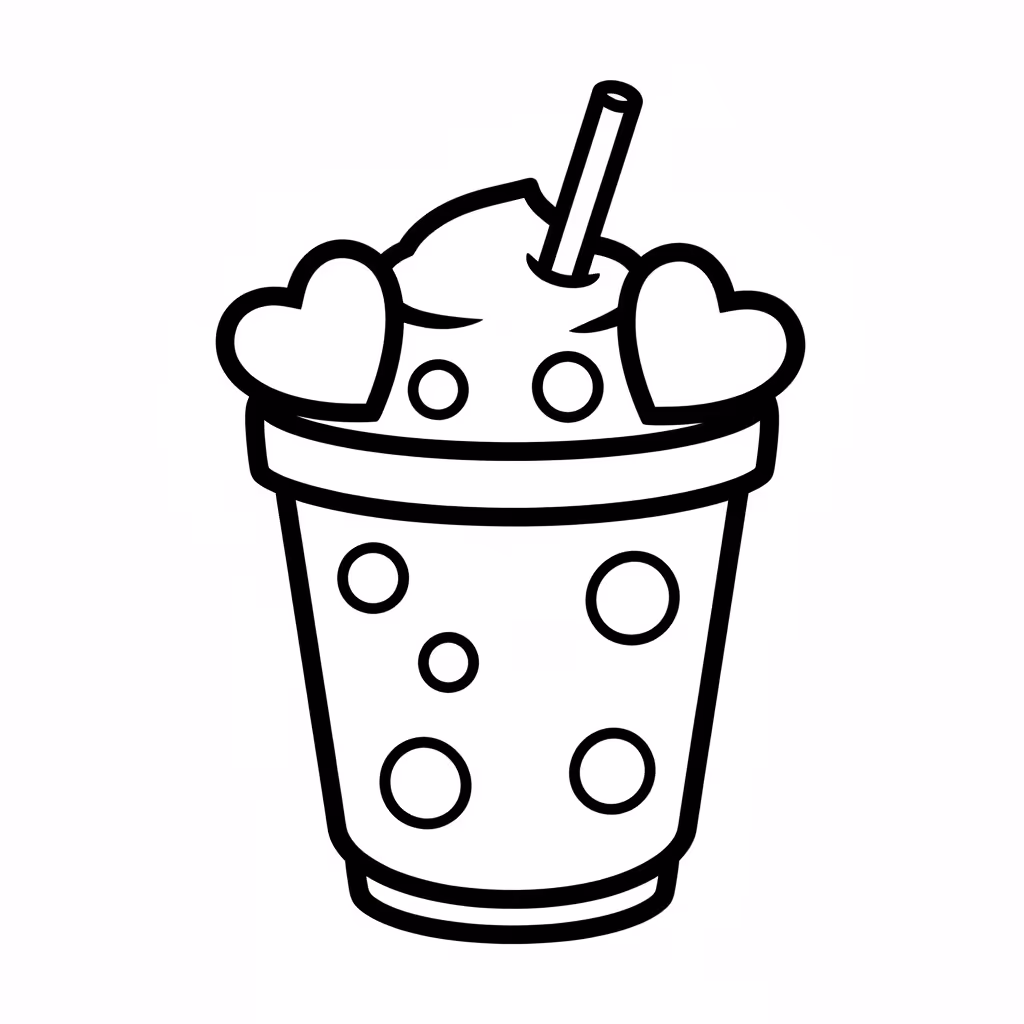 Picture of a printable coloring page showing Smoothie, level medium