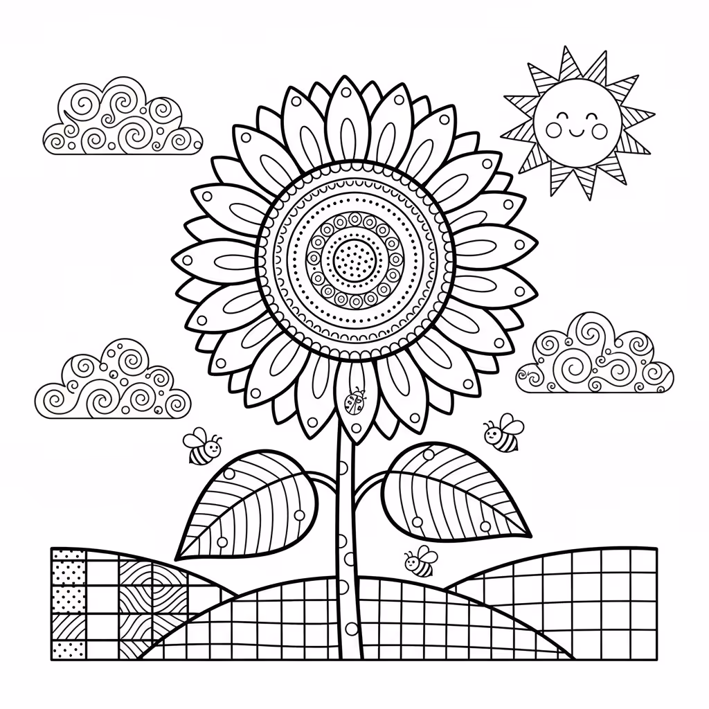 coloriage pour enfant à télécharger, niveau intermédiaire.