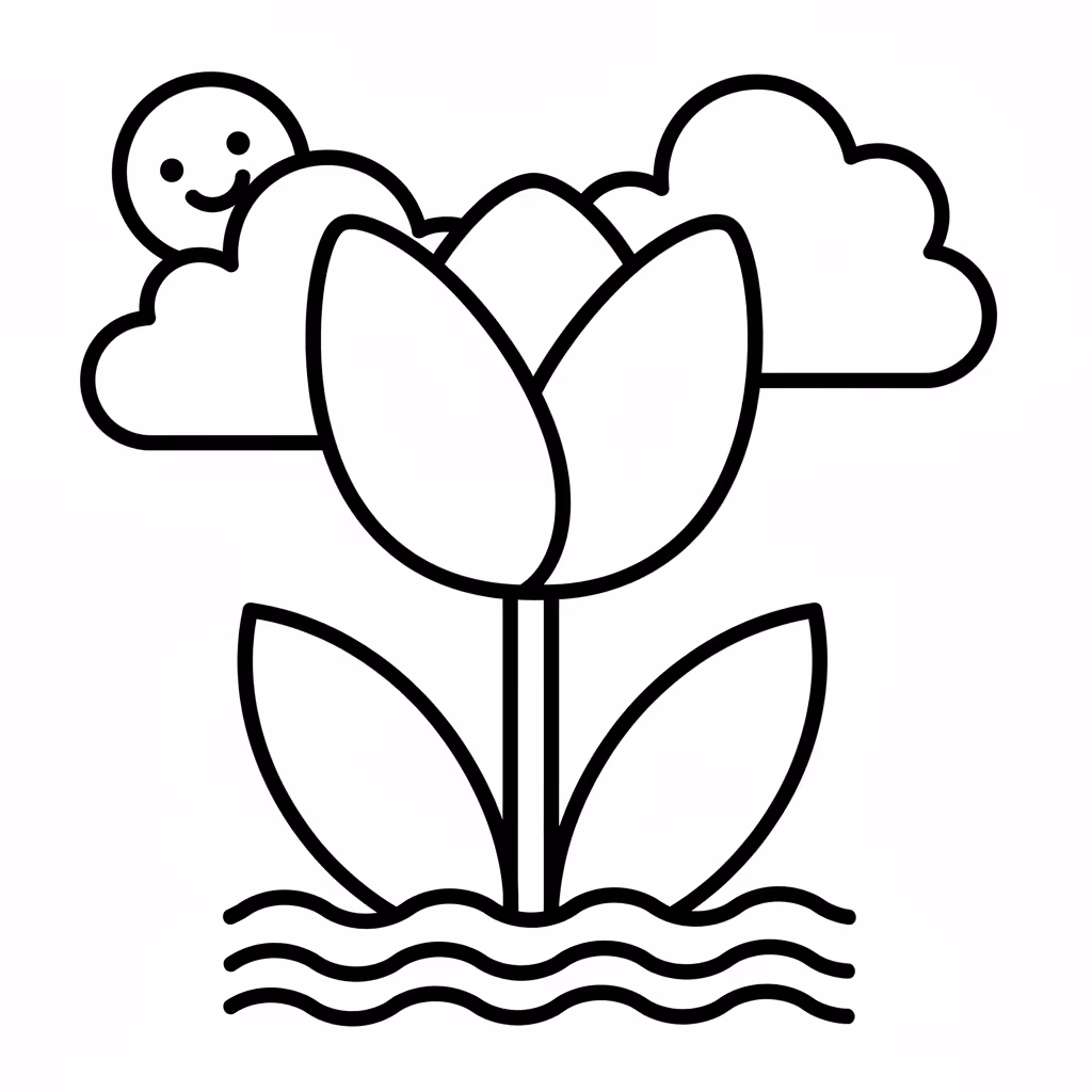 coloriage pour enfant à télécharger, niveau facile.