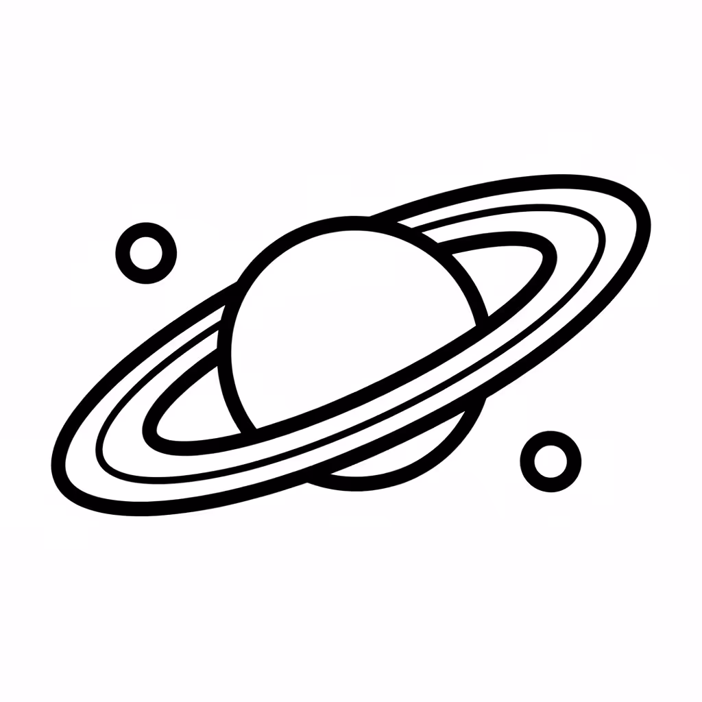 Picture of a printable coloring page showing Neptune, level medium