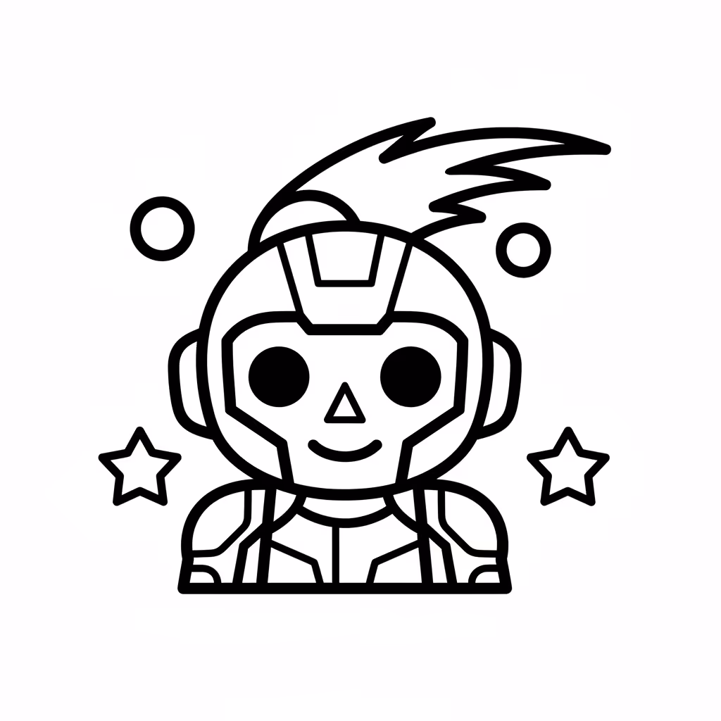 Picture of a printable coloring page showing Nebula, level medium