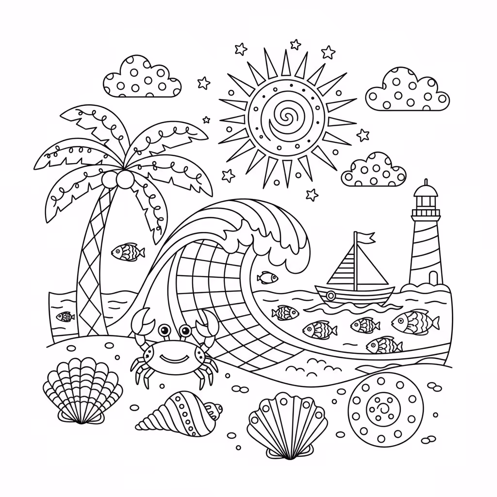 coloriage pour enfant à télécharger, niveau intermédiaire.