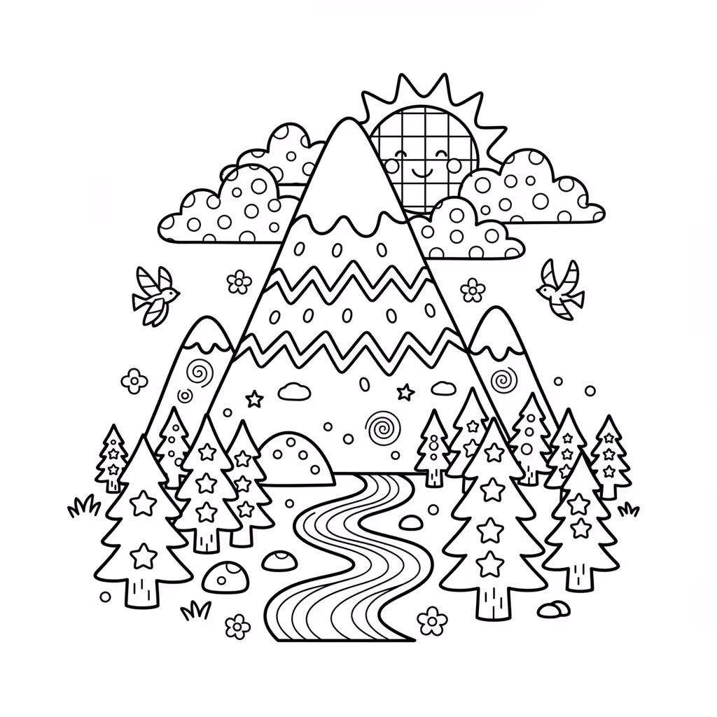 coloriage pour enfant à télécharger, niveau intermédiaire.