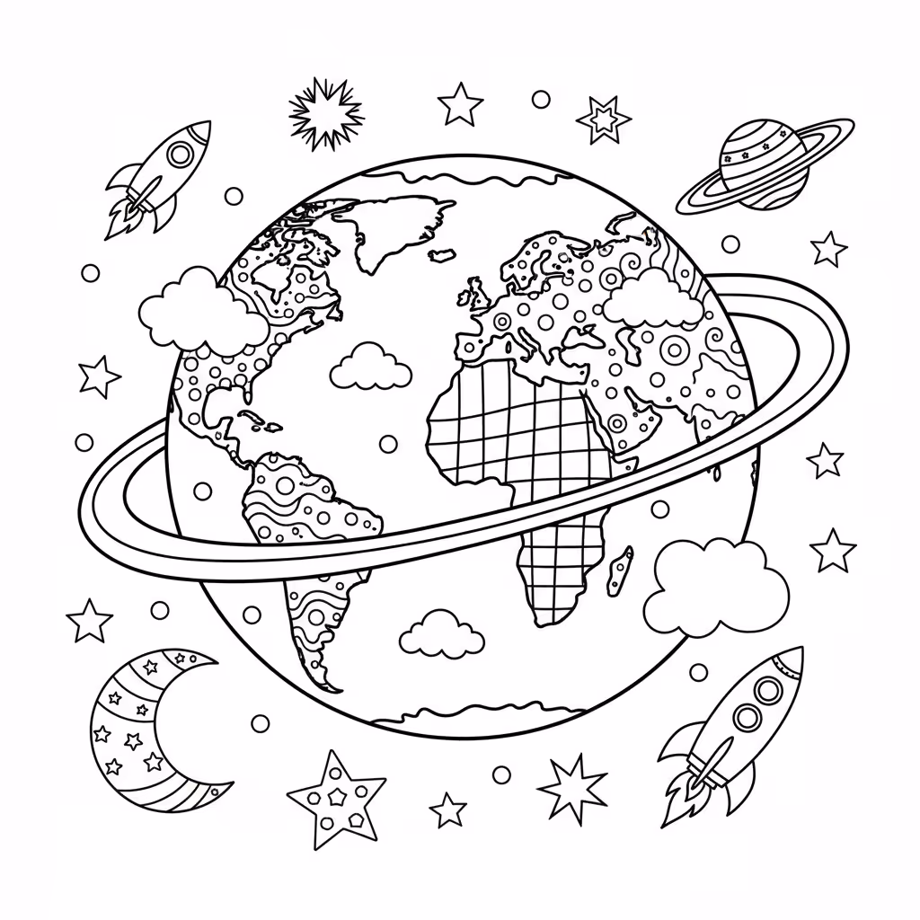 coloriage pour enfant à télécharger, niveau intermédiaire.