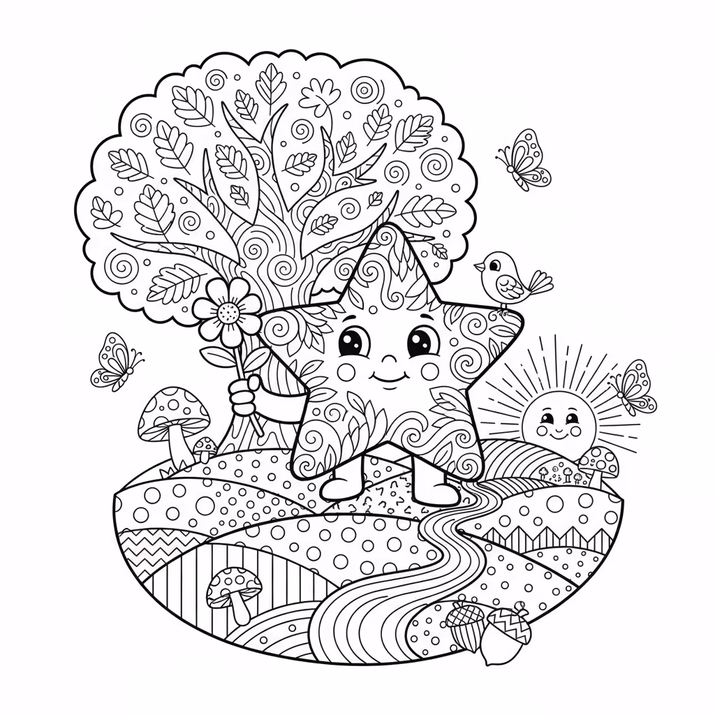 coloriage pour enfant à télécharger, niveau intermédiaire.