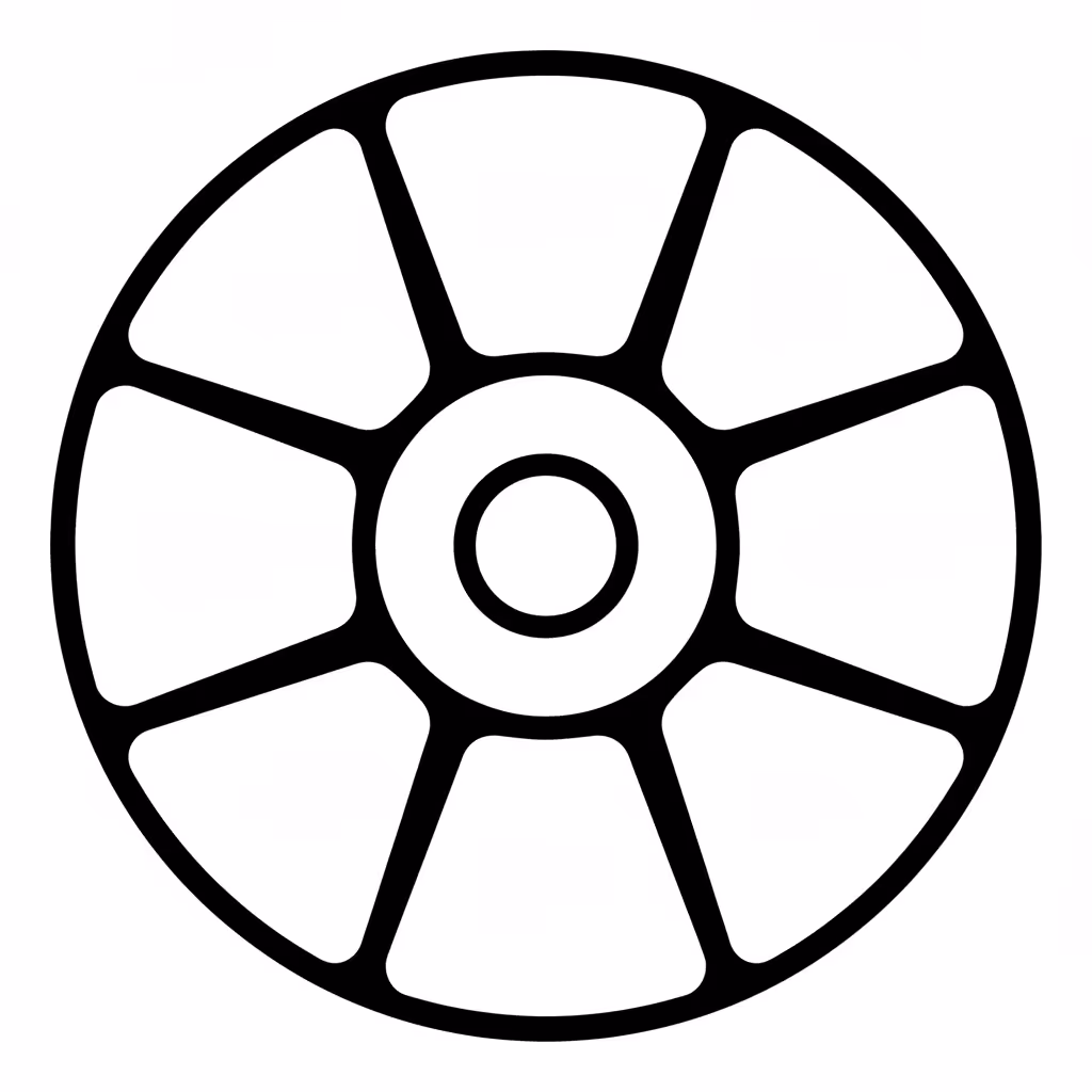 Picture of a printable coloring page showing Mosaic Mandala, level medium
