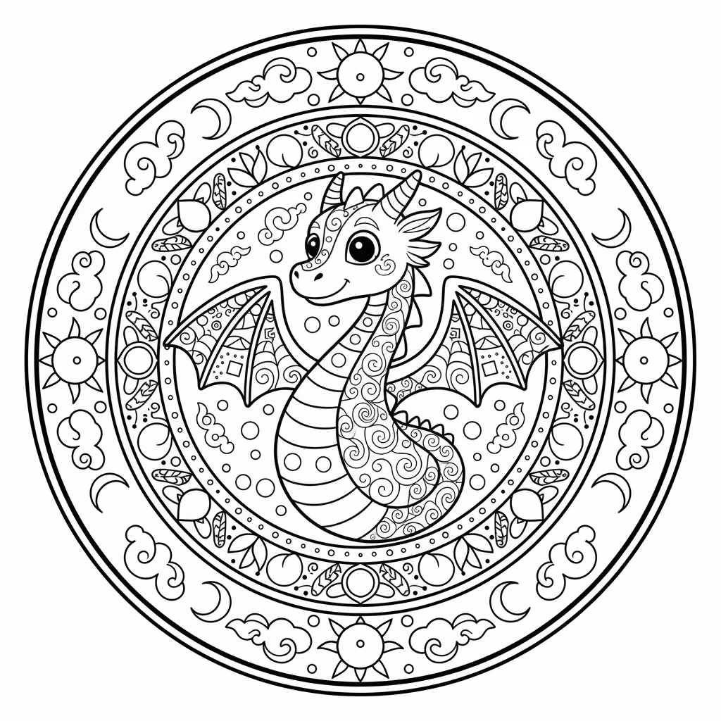 coloriage pour enfant à télécharger, niveau intermédiaire.