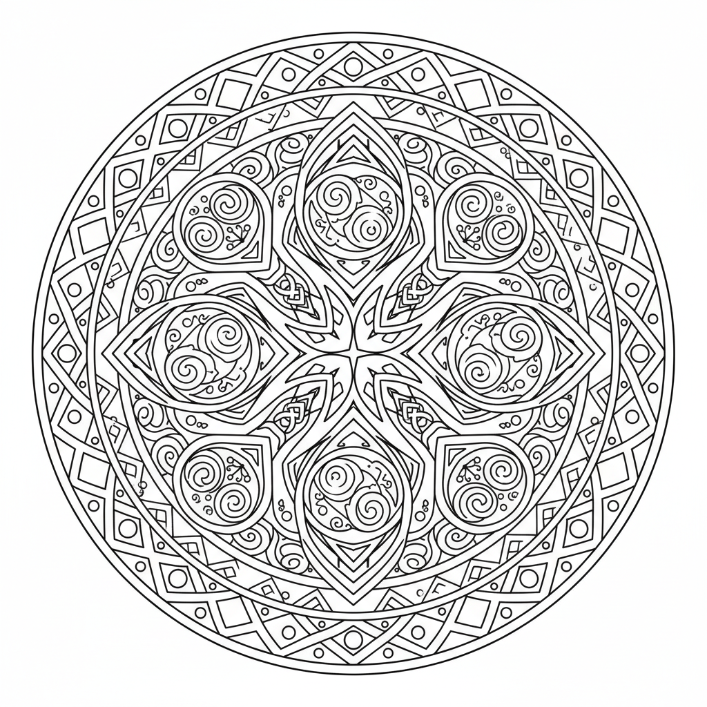 coloriage pour enfant à télécharger, niveau intermédiaire.