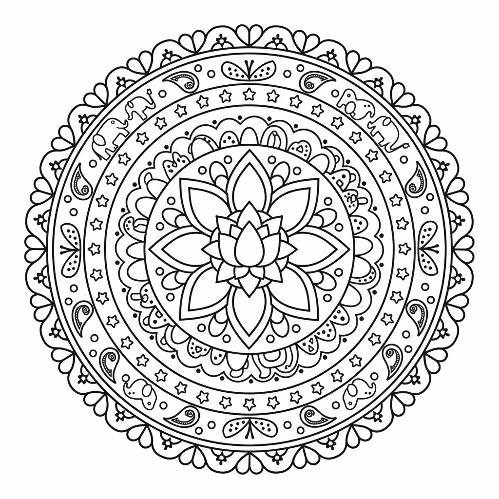 coloriage pour enfant à télécharger, niveau intermédiaire.