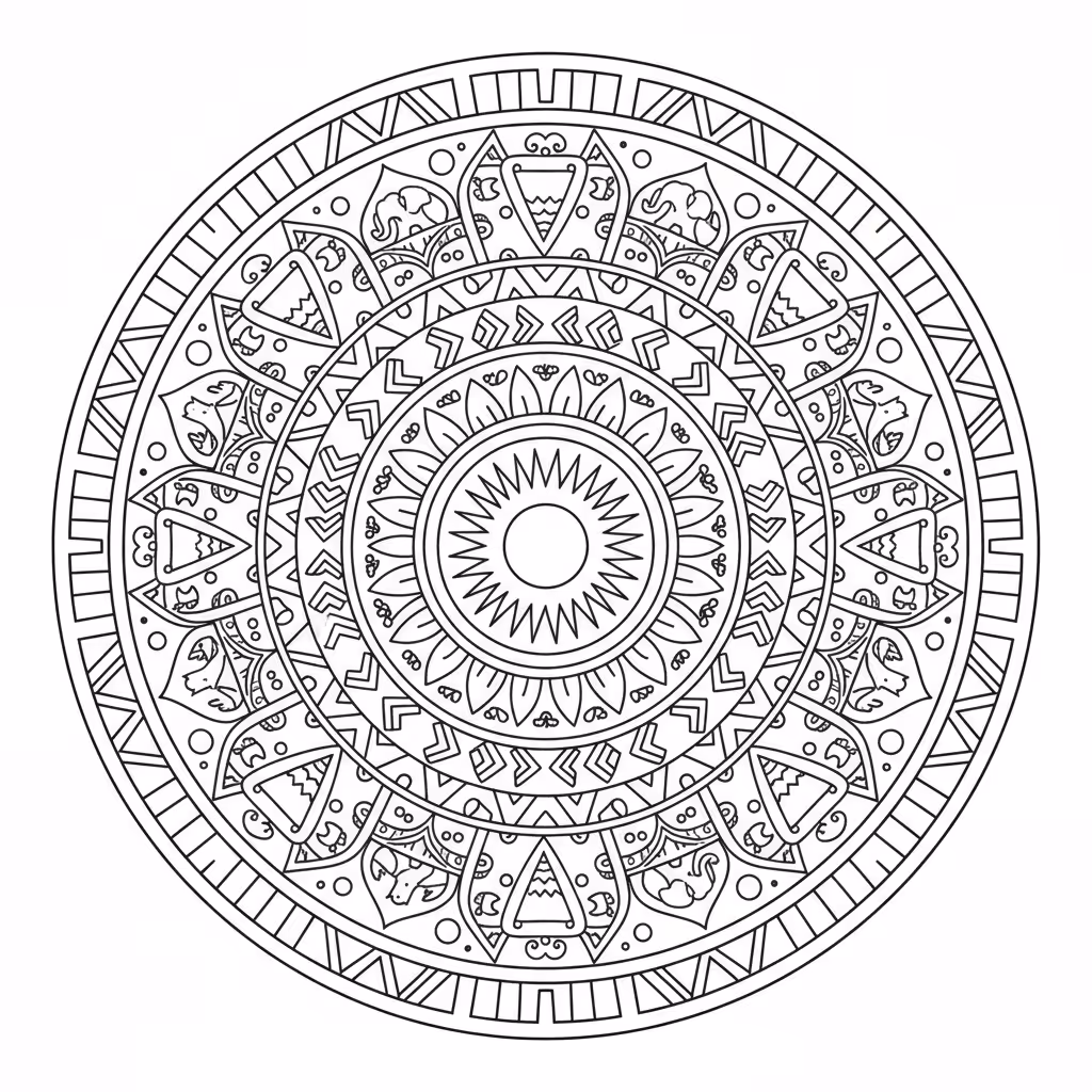 coloriage pour enfant à télécharger, niveau intermédiaire.