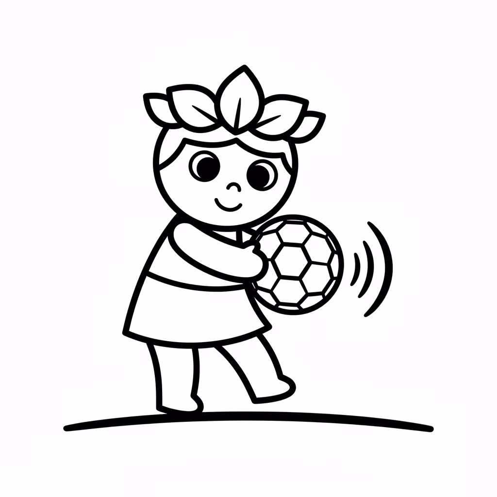 Picture of a printable coloring page showing Nymph, level medium