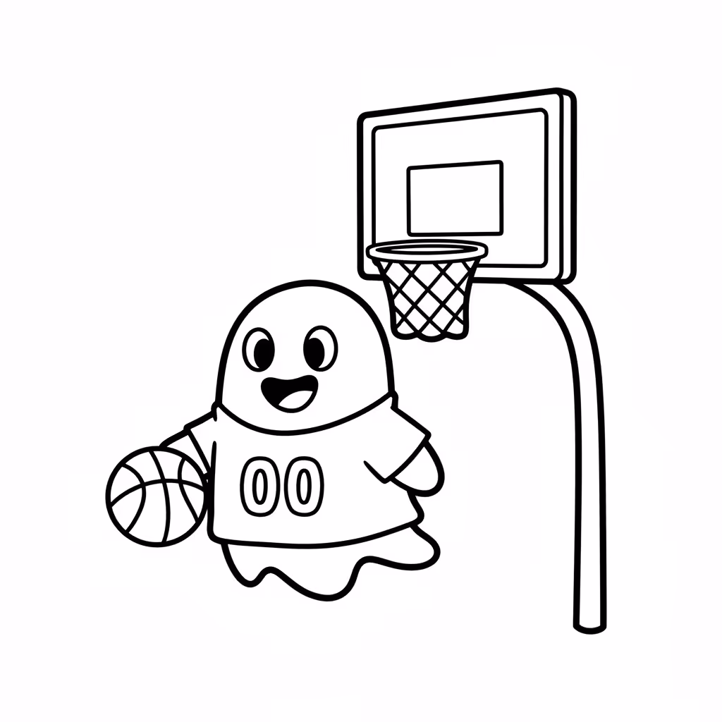 Picture of a printable coloring page showing Banshee, level medium