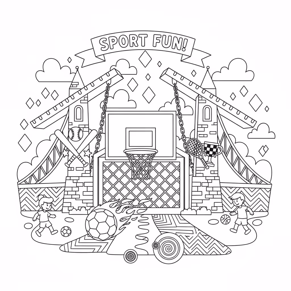 coloriage pour enfant à télécharger, niveau intermédiaire.