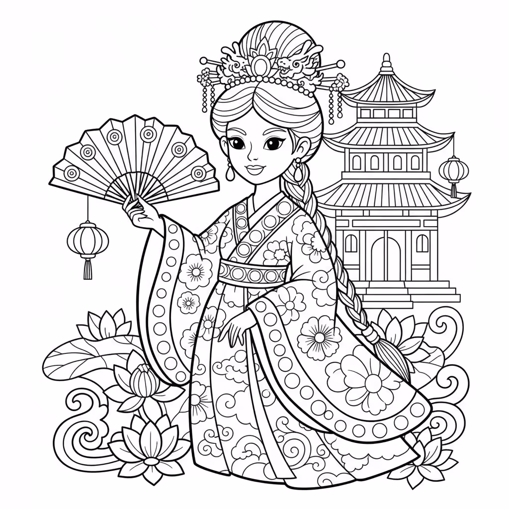 coloriage pour enfant à télécharger, niveau intermédiaire.