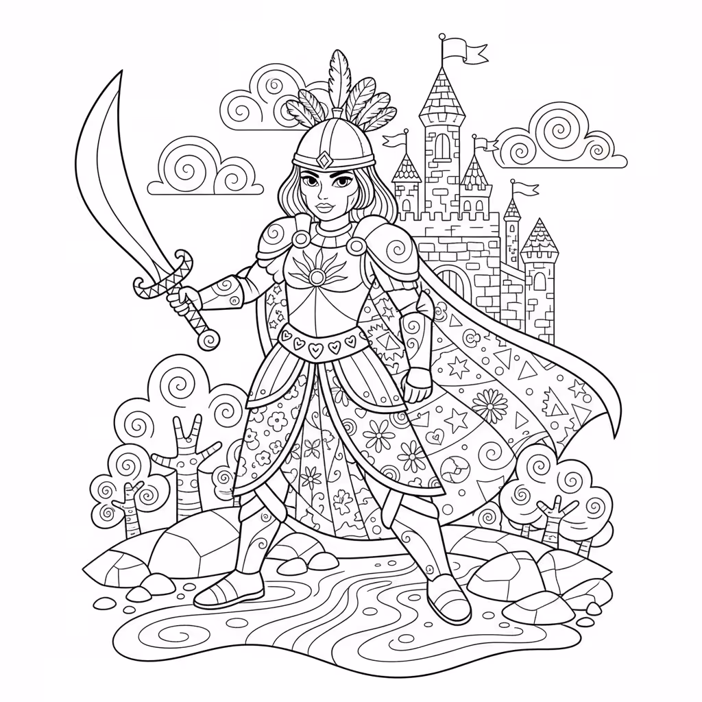 coloriage pour enfant à télécharger, niveau intermédiaire.