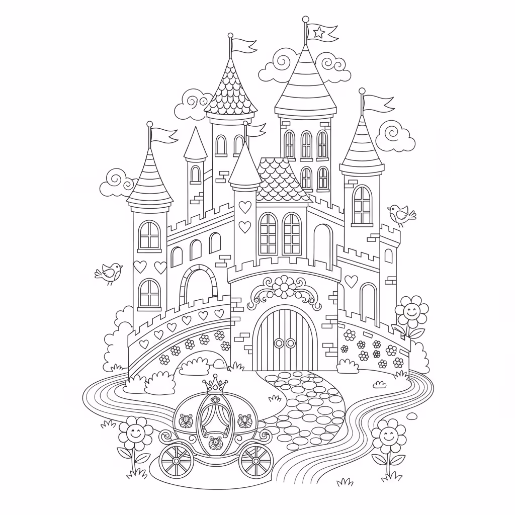 coloriage pour enfant à télécharger, niveau intermédiaire.