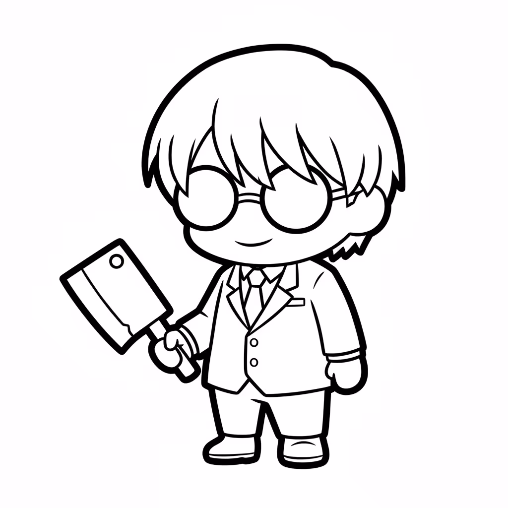 Picture of a printable coloring page showing Gardening, level easy