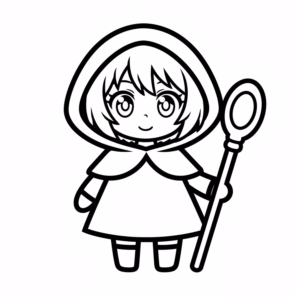 Picture of a printable coloring page showing African PrincessAnnie, level easy