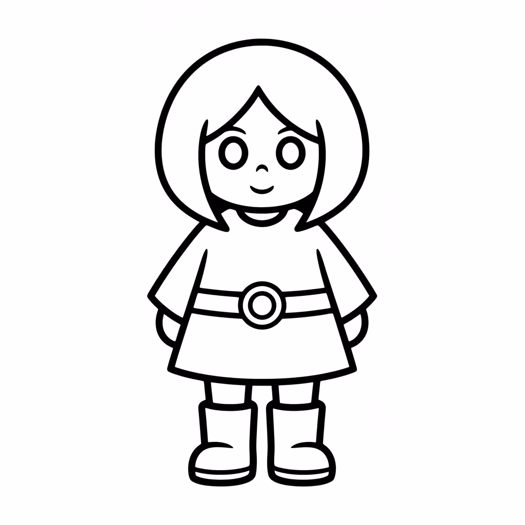 Picture of a printable coloring page showing Gardening, level easy