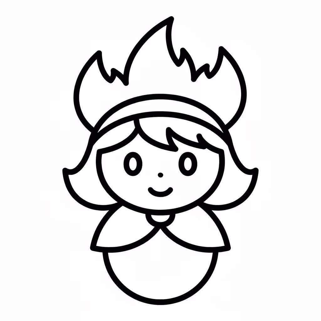 Picture of a printable coloring page showing African PrincessConnie, level easy