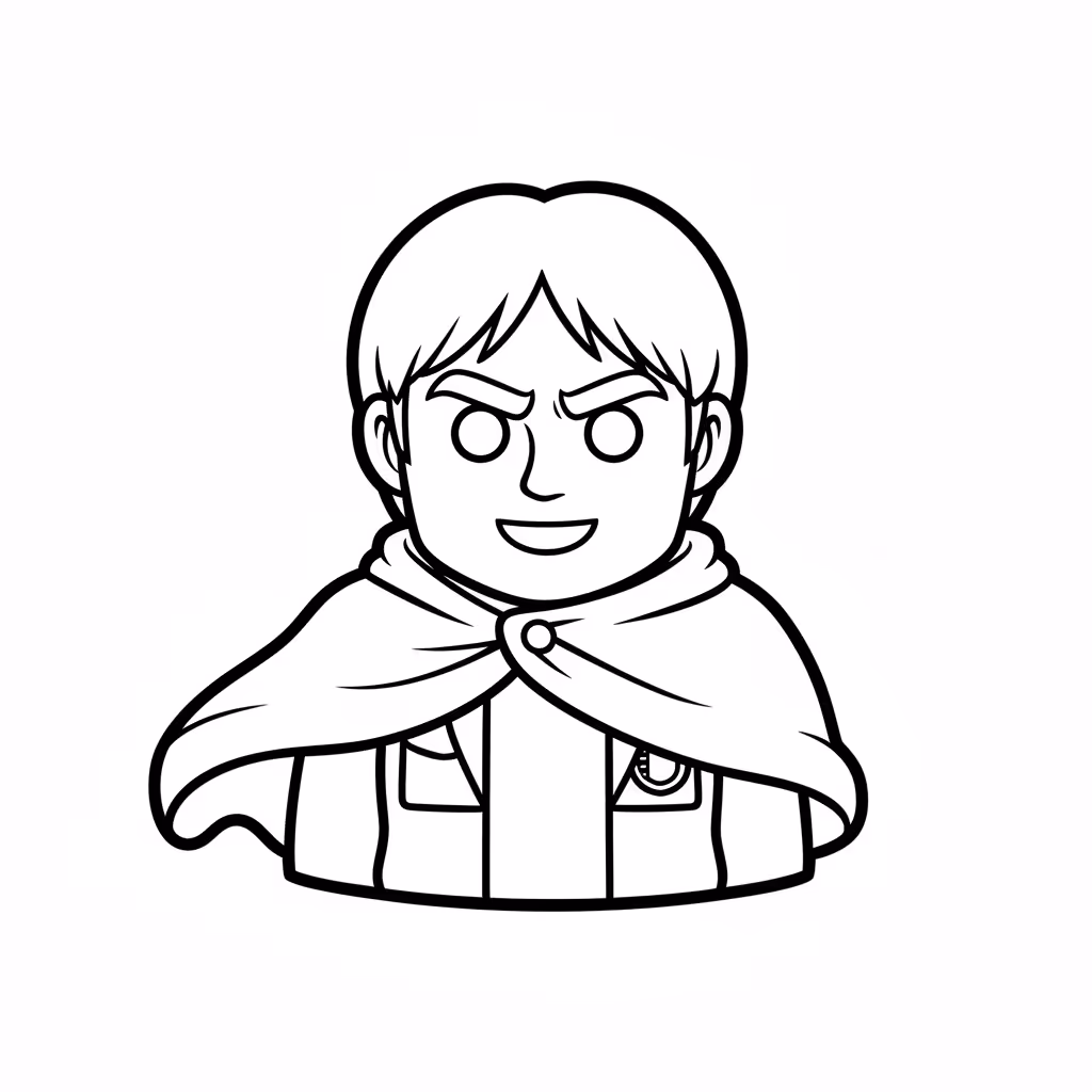 Picture of a printable coloring page showing African PrincessErwin, level easy