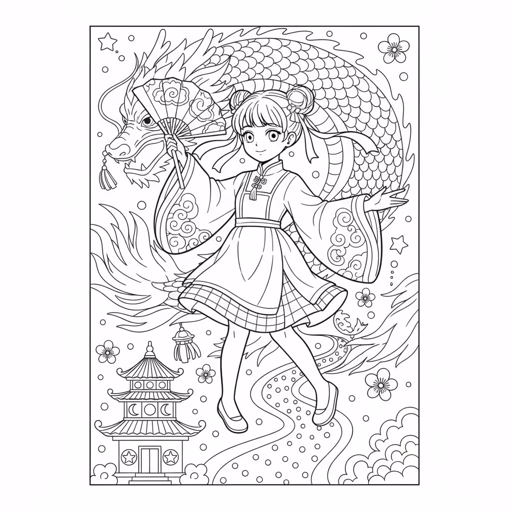 coloriage pour enfant à télécharger, niveau intermédiaire.