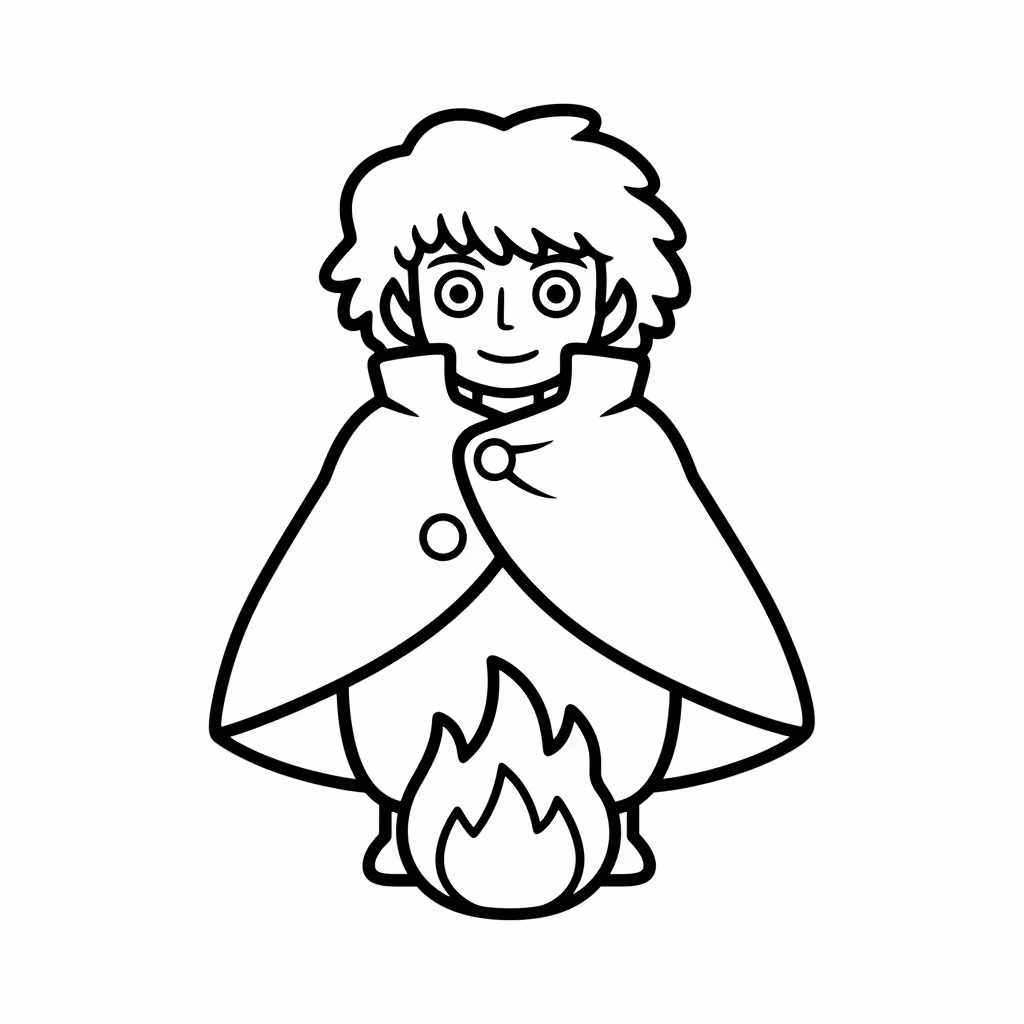 Picture of a printable coloring page showing Gardening, level easy