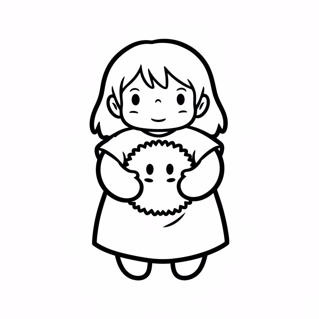 Picture of a printable coloring page showing African PrincessChihiro, level easy